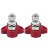 2pcs 5 16in M8 Terminal Stud Red Heavy Duty Wiring Junction Block Parts for 12‑48V Trucks RVs Boats