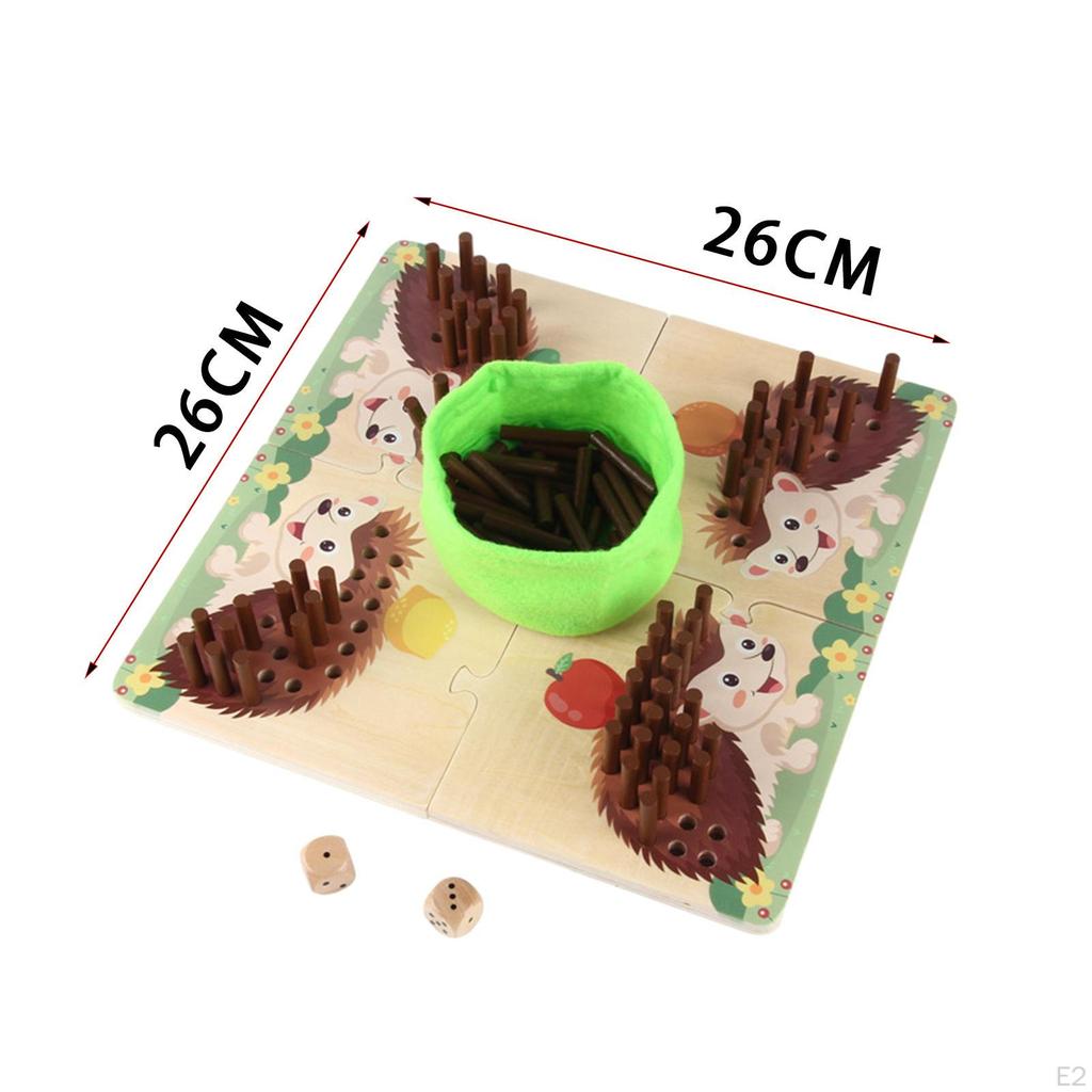 Hedgehog Game Stick Addition Early Education Counting Matching Board