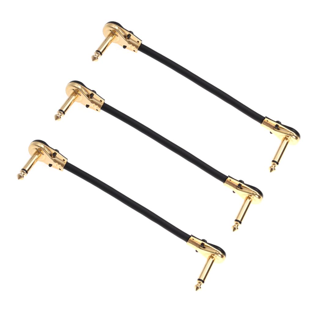 Guitar Patches Cables 6.35mm Right Angle Guitar Effect Pedal Cables Low Noise and Good Quality Guitar Effect Pedals Plug
