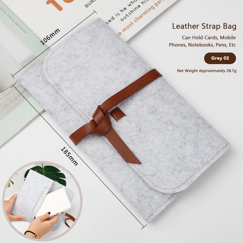 

Felt Pen Curtain Multifunctional Pen Bag Simple Pen Pouch Back To School Grey 02