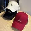 New Versatile Embroidered Letter Soft-top Baseball Cap for Women and Couples, Makes the Face Look Smaller and the Head Circumference Appear Larger,