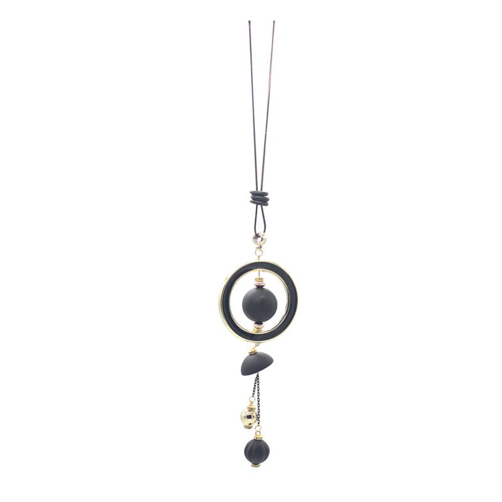 

Fashion Girl Wood Long Beads Necklace Wood Beads Pendant Sweater chain чёрный