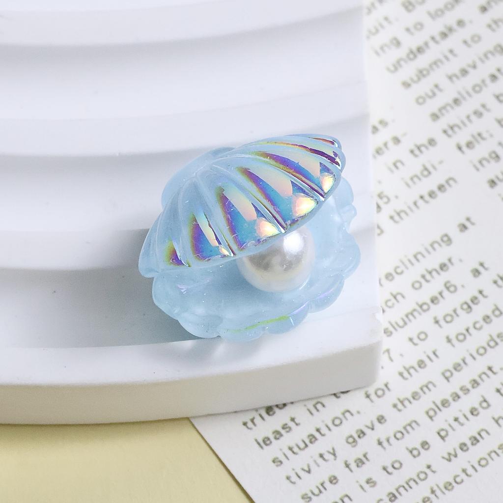 5/10pcs Mini Colorful Pearl & Resin Shell DIY Handmade Accessories Hair Clips Phone Case Decoration Material Mermaid Party Decor