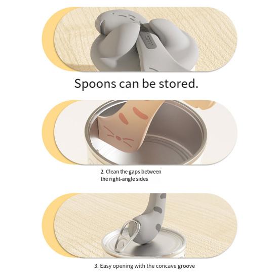 Pet Food Can Opener Dog Food Scraper Dishwasher Safe Can Lid Cat Can Opener for Scraping Scooping Serving Pet Food from Cans
