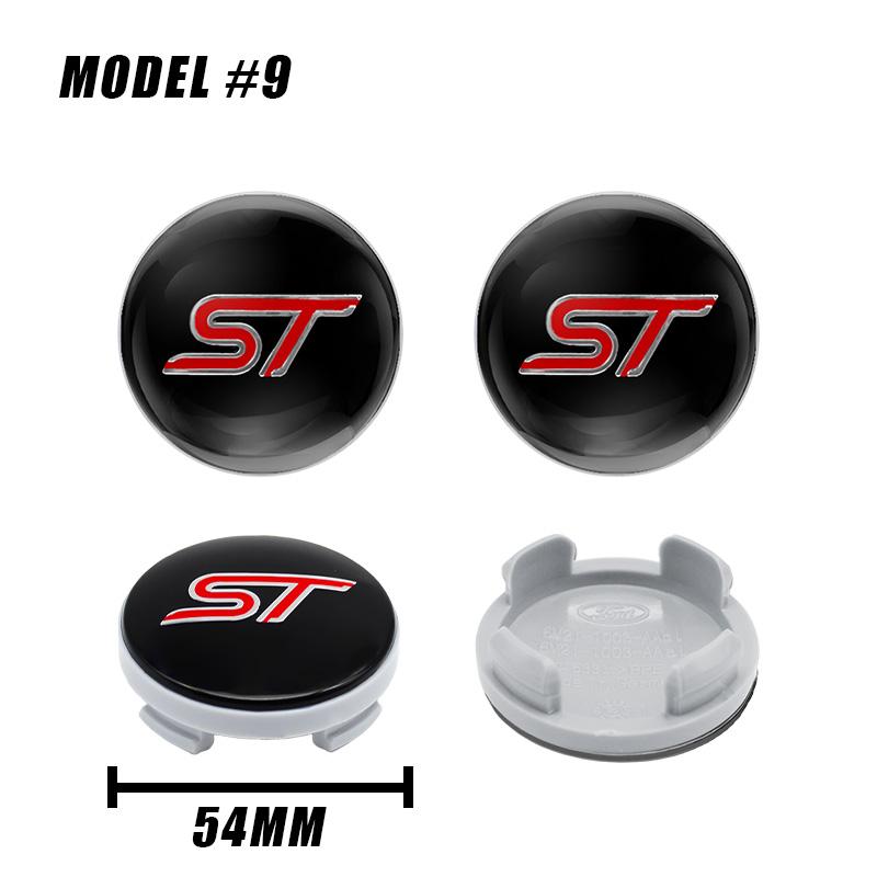 4Pcs 54mm ST Line Car Wheel Center Hub Caps Rim Cover For Ford Focus Mondeo Mustang Fiesta Kuga MK2 Everest Escape Accessories