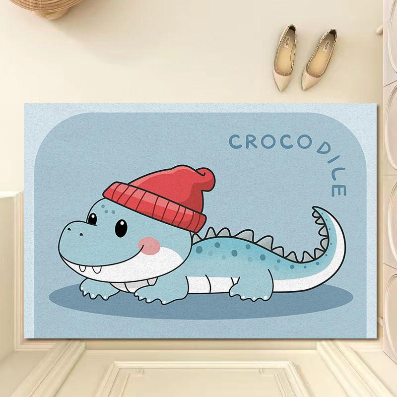 Cartoon Cute Entry Mat Entry Carpet Home Entryway Durable Floor Mat Dirt Dirt Mat Silk Ring Mat