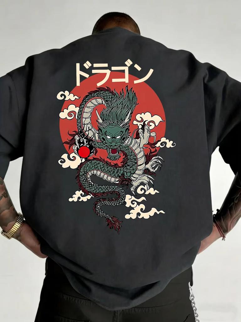 Dragon Red Sun Prints Unisex Tshirts Unisex Cotton 2026 Summer Oneck Short Sleeve Tops Soft Comfortable Shirt Basic Male Clothes