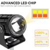 Motorcycle LED HeadLight Work Spot Lamp Offroad Car Boat Truck SUV Driving Fog Lamp Headlamp White Yellow 12V 24V