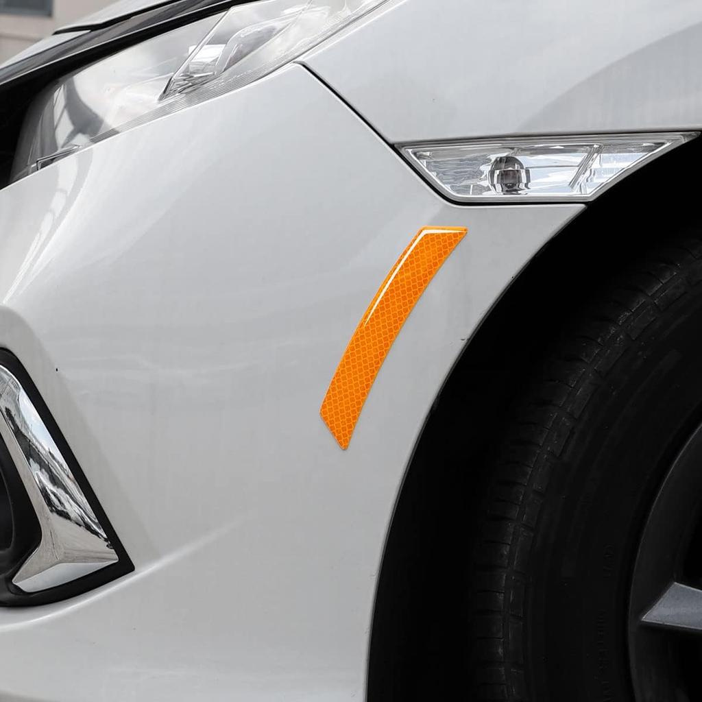 2PCS Car Reflective Trim Side Marker Stickers,Automotive Exterior Accessories Reflector Guard for Car SUV Pickup Truck Wheel Well Arch or Side Bumper