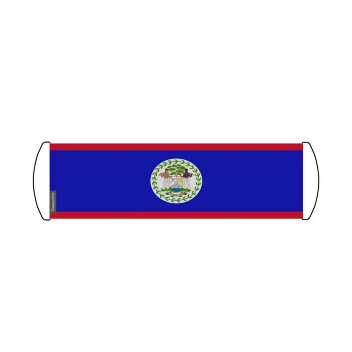 Drapeau - Multicolore - Belize - 17 x 50 cm - Polyester - Imperméable - Recto/verso