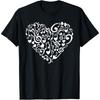 Musical Notes Music Lovers Gift Heart Shape Valentines Day Cotton Men T Shirt