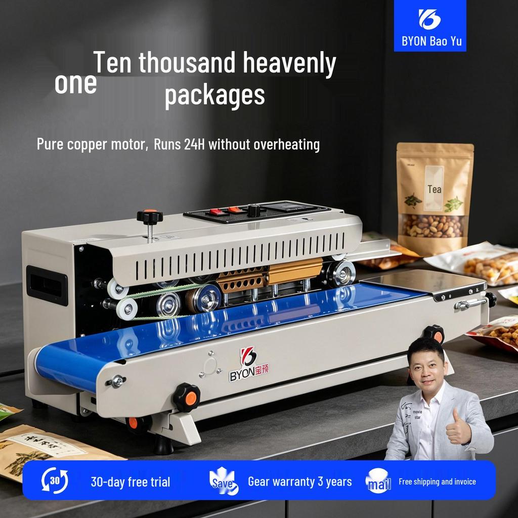 Bao Yu FR-900 Automatic Temperature Adjustable Continuous Sealer for Food and Aluminum Foil Bags