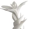 3D Printed Lily Flower Sculpture, Modern Intertwined White Floral Art, Unique Wedding Anniversary Gift for Couple, Elegant Home Decor for Living Room,