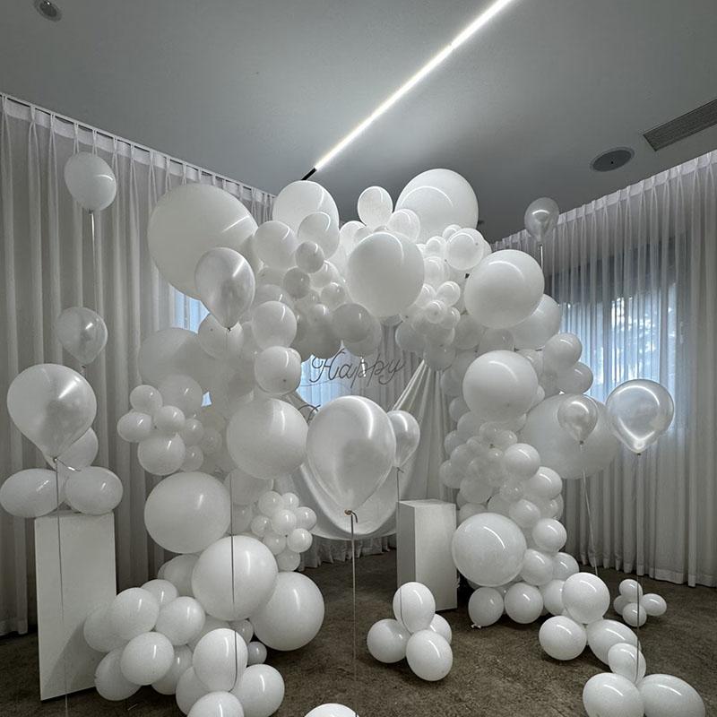 5-36inch White Balloon Party Design Birthday Wedding Party Coming Age Ceremony Background Home Indoor Outdoor Scene Decoration