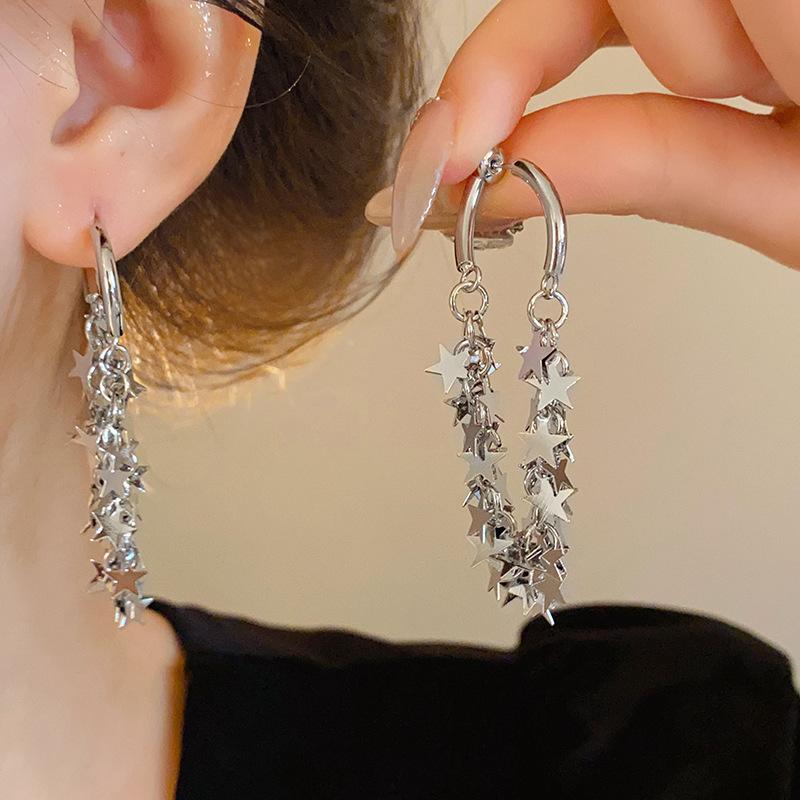 Silver Needle European and American Popular Geometric Earrings Temperament High-end Stud Earrings Niche Fashion Light Luxury Earrings Women