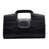 Crocodile Pattern Pu Evening Clutch Bag With Zipper Lock For Ladies