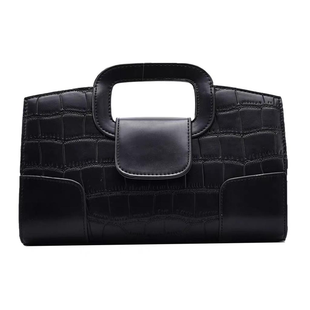 Crocodile Pattern Pu Evening Clutch Bag With Zipper Lock For Ladies