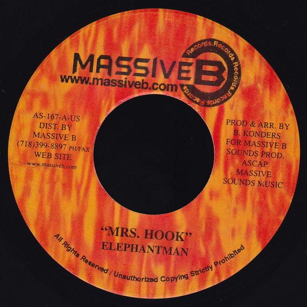 

7inch Record ELEPHANT MAN - Mrs. Hook AS167 Massive B 1999 US Reggae, Ska & Dub Used