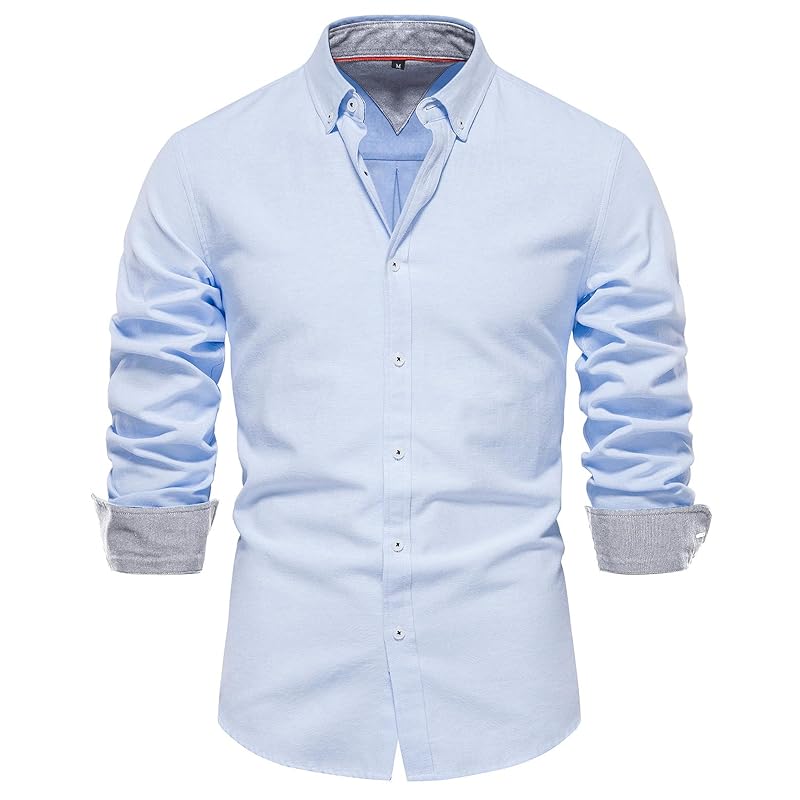 

[Rakityo] shirt men s long sleeve spring fashionable tops casual shirt jacket simple open collar business Relaxing large size