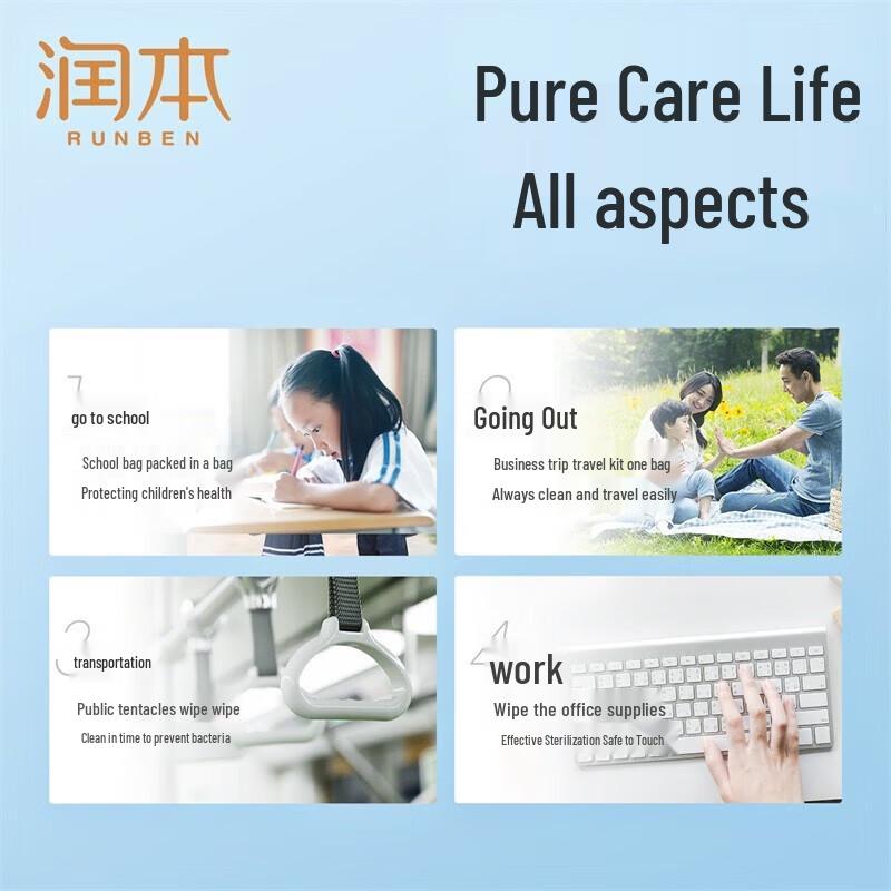 Runben Fragrance-Free Baby Hand & Mouth Wipes