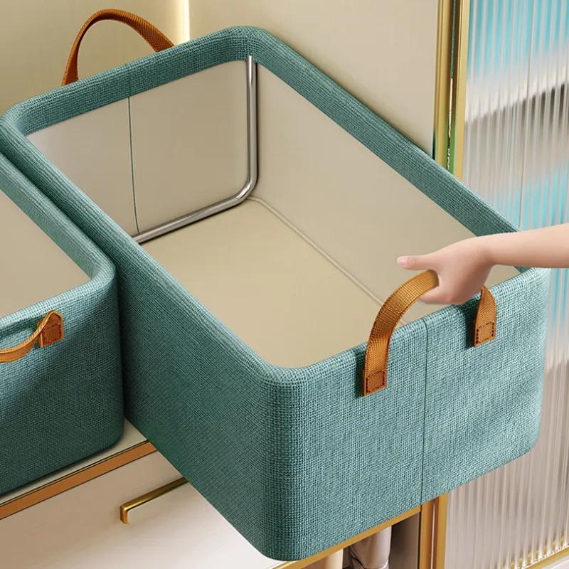Clothes Storage Box Drawer Style Folding Storage Box Basket Household Wardrobe Layered Artifact Clothes Pants Sorting Boxs And Organizing Ya718