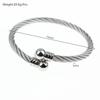 European and American Stainless Steel Electroplated Open Bangle - Waterproof Unisex Jewelry