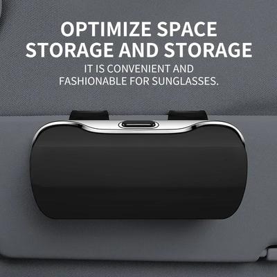 Car Glasses Box Portable Car Sunglasses Holder Driving Glasses Holder Eyeglass Case Sun Visor Car Modified Storage Box