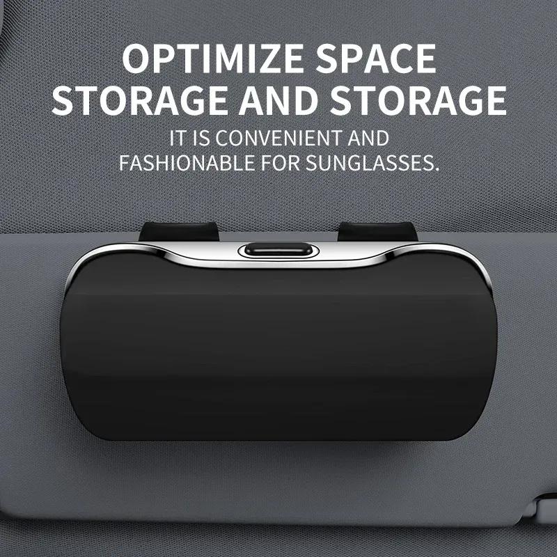 Car Glasses Box Portable Car Sunglasses Holder Driving Glasses Holder Eyeglass Case Sun Visor Car Modified Storage Box