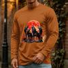 Men's Halloween Long Sleeve Neck Casual Shirt