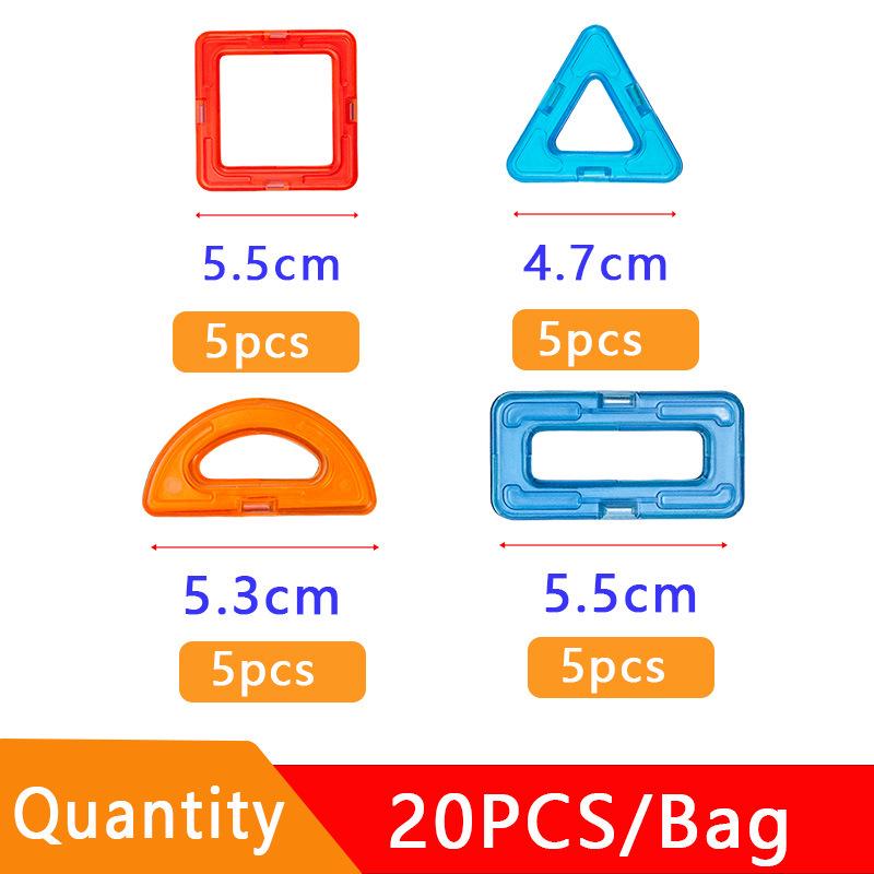 Large Educational Magnetic Tiles - Children's Development Toy for Creative Building and Thinking