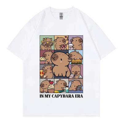 In My Capybara Era T-Shirt Clothing Fashion Short Sleeve T Shirts Summer Casual Loose Cotton T-Shirts Streetwear