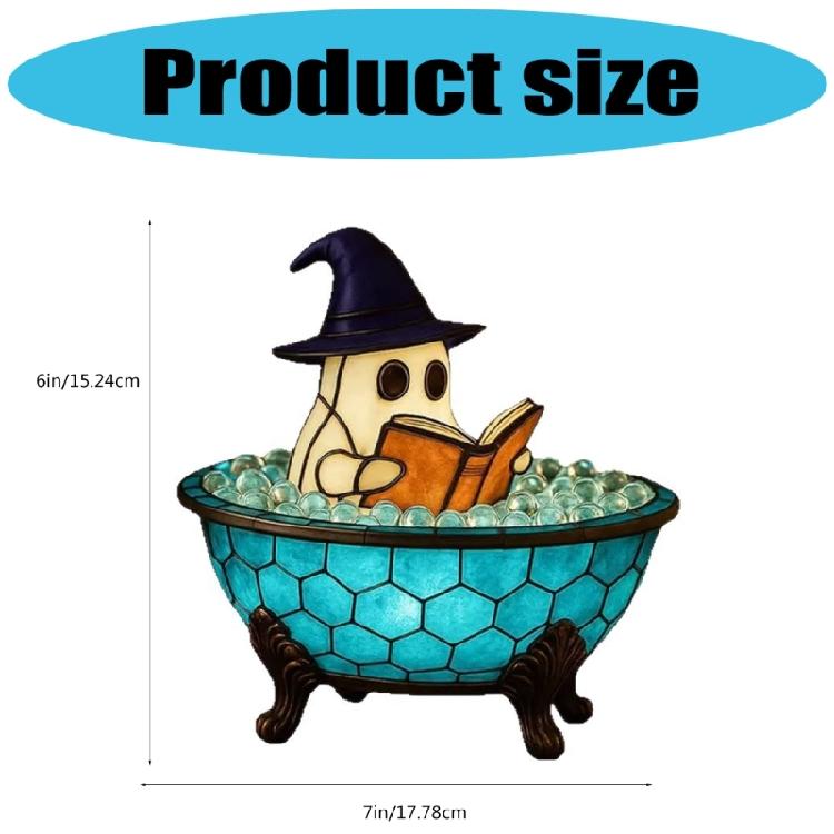 Ghosty Bubble Bath Lamp,Halloween Lights up Ghosty Night Lights,LED Flickering Nightlight,for Halloween Ghosty Decors