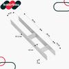 KOTARBAU® H-Post Base for Wall-In Installation Bracket Galvanized Steel Anchor 80 MM Set of 2