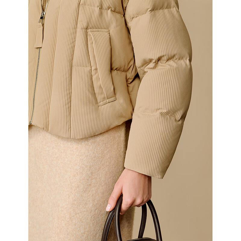 Inman Women's Stand-Collar Textured Duck Down Jacket