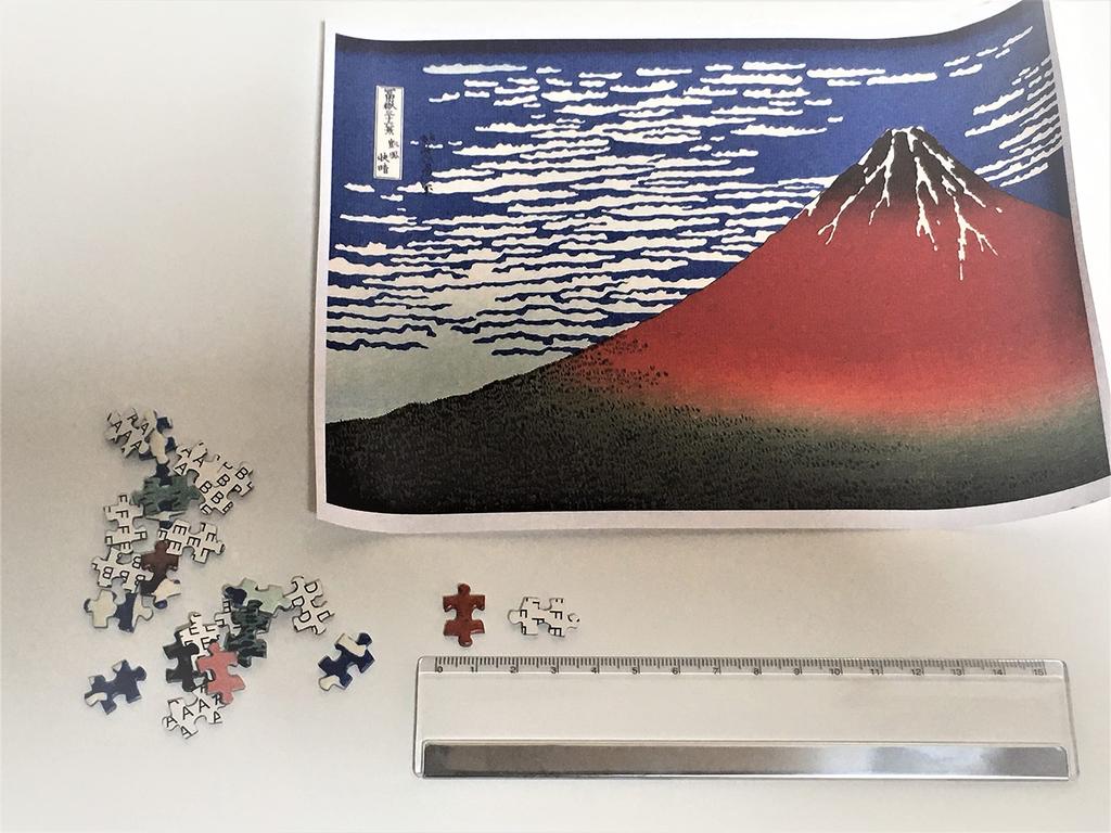 Jigsaw Puzzle Featuring Including Miniature Finished Size 38 X 26 Views of Mount Fine Clear 1000-piece Ukiyo-e Prints, Pieces, Cm, "Thirty-six Fuji