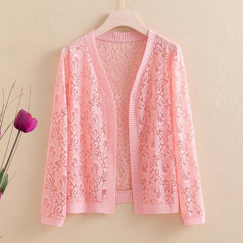 Peacock Lace Cardigan with Three-Quarter Sleeves