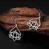 Lotusblüten-Tropfenohrring für Damen Mädchen Hohlschmuck Edelstahl Zubehör Elegante Valentinstagsgeschenke 2026 Trend Neu