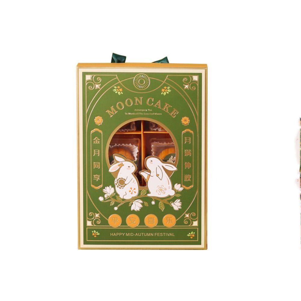 Handmade Dessert Gift Box Bronzing Process Mooncake Packaging Boxes Durable   Guest Party