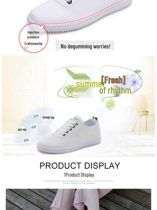2024 Women's White Soft Leather Casual Sneakers: Spring & Autumn Fashion, Comfortable Soft Sole