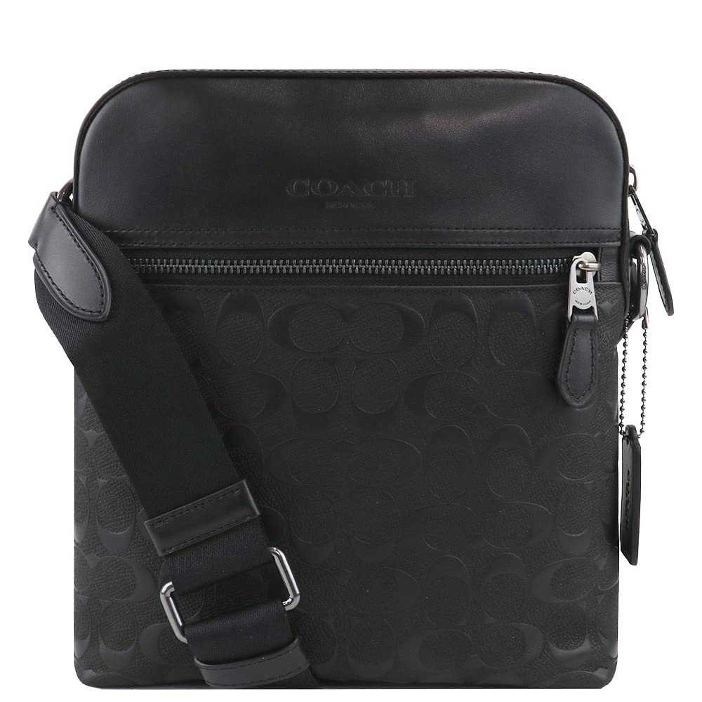 

Сумка через плечо 4009 Signature [Coach] Мужская (QB/BK Черный) [Элемент]