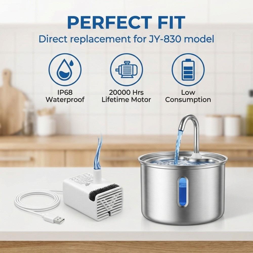 Pompa do fontanny dla kota DC 5V Wodoodporna IPX8 Pompa JY-830 Pompa wodna dla zwierząt Fontanna wodna dla psa