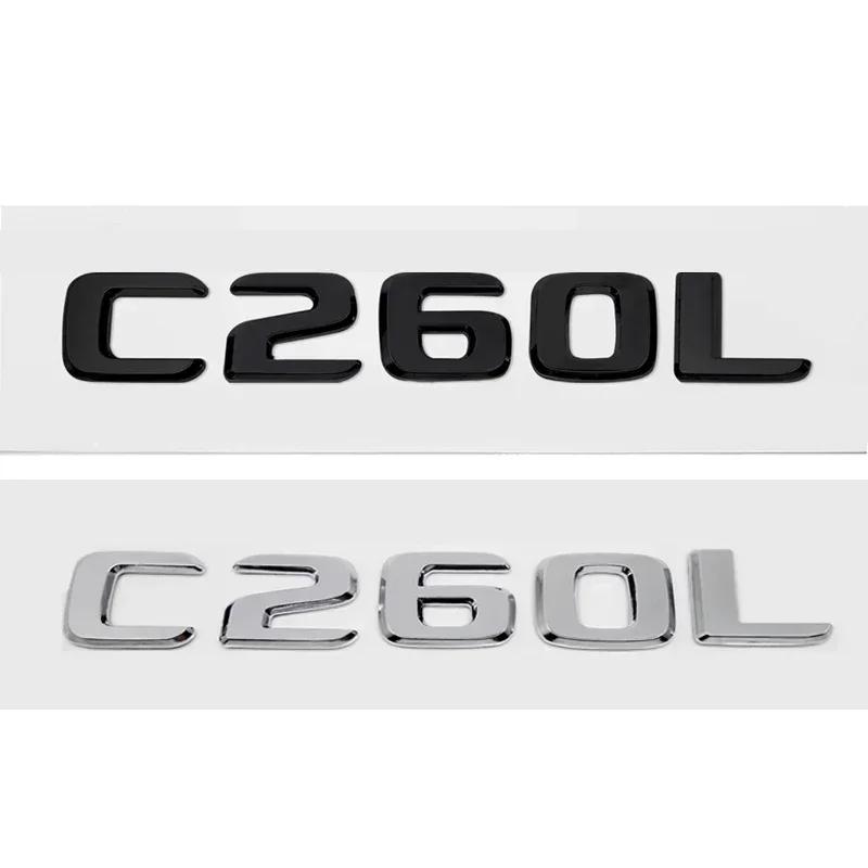 Car Sticker Modified Letter Number Trunk Emblem Badge Decal for Mercedes Benz C200L C220L C260L C300L C320L C Class Accessories