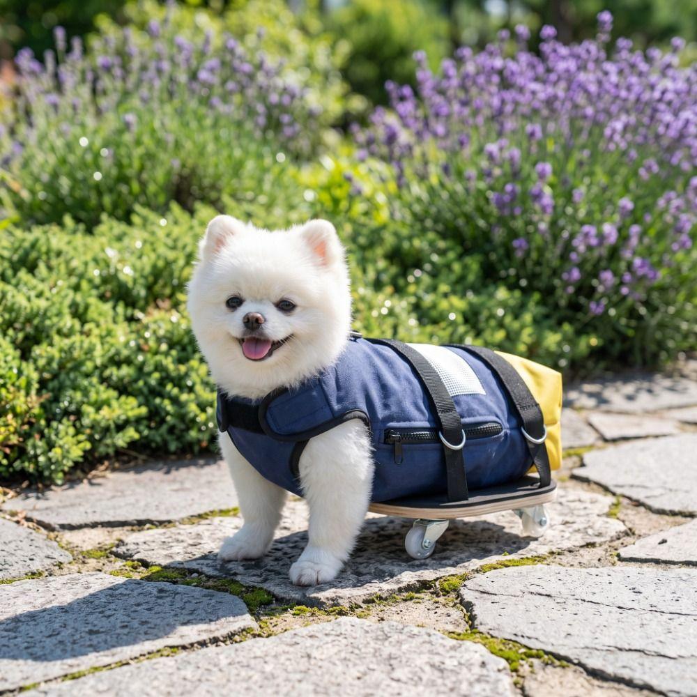 Adjustable Strap Disabled Dog Scooter Wear-Resistant Dog Wheelchair  Elderly Pet