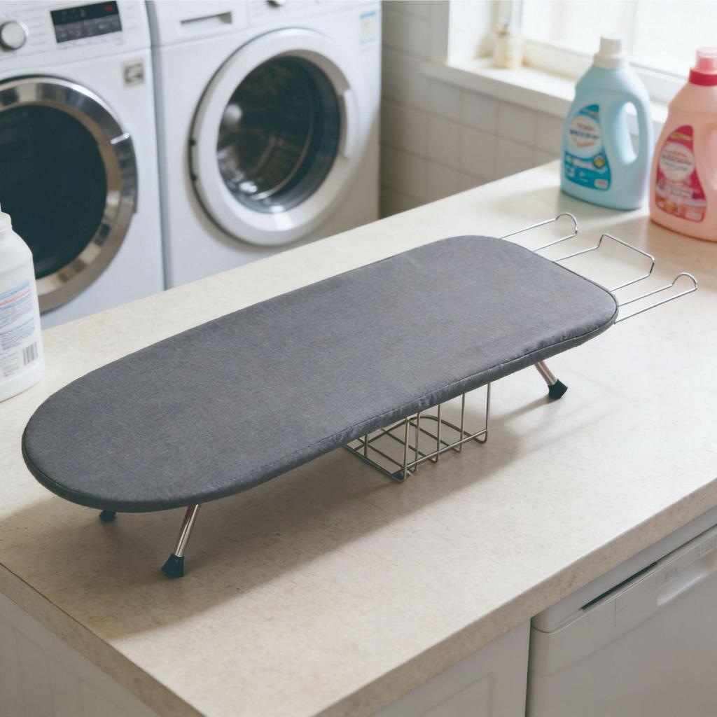 Enhanced Non-Slip Folding Ironing Board with Storage Basket