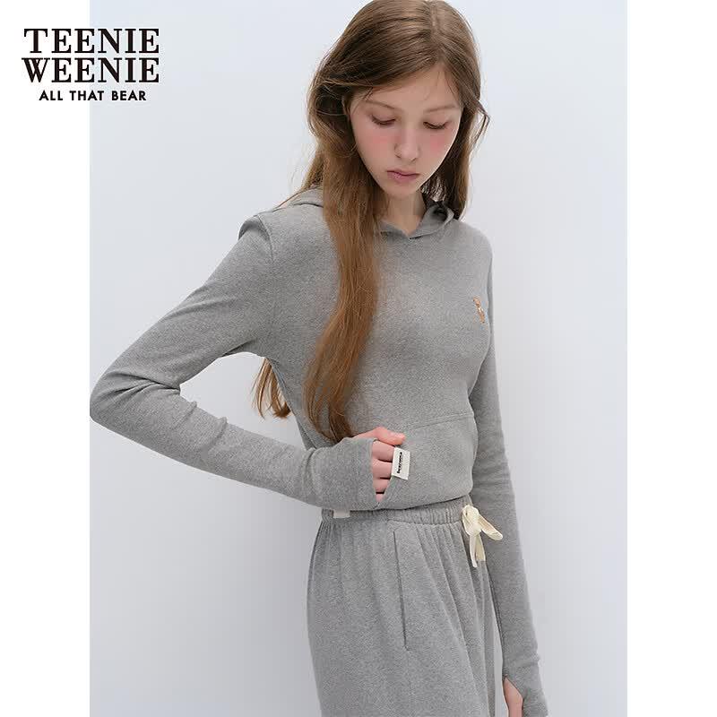 Teenie Weenie Bear Cartoon Hooded Long Sleeve T-Shirt