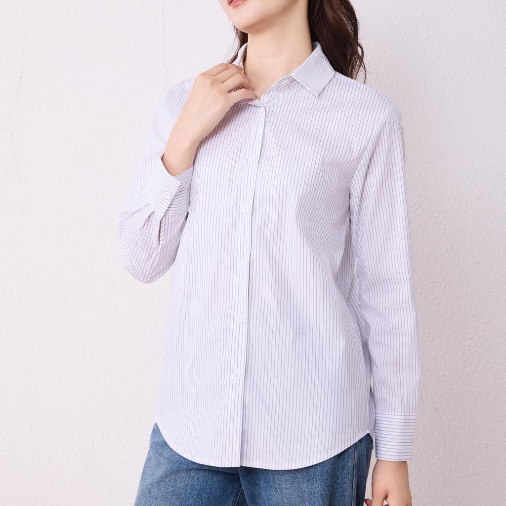 SAISON PRINTANIÈRE Chemise Ample Longue Plus Décontractée Quotidienne Taille 2L Blouse Femme, Douce, Sans Repassage, Coupe, Manche, Tailles, Mode, Navettage, Vêtement, Respirante,