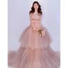 Wedding Photo Title Clothing  Beautiful Pink Light Wedding Dress Colored Dress Couple Mori