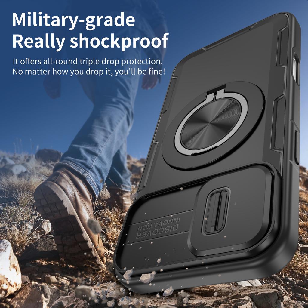 Phone Bag for Magsafe Magnetic Ring Case for Iphone 17 Pro Max 16 15 14 Plus 12 13 Pro Max Iphone17 Kickstand Lens Cover