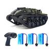 Remote Control Tank, 2.4GHz All Terrain 360 degrees  Rotating Toy Vehicle with Lights, Rechargeable Tracked Car Gifts