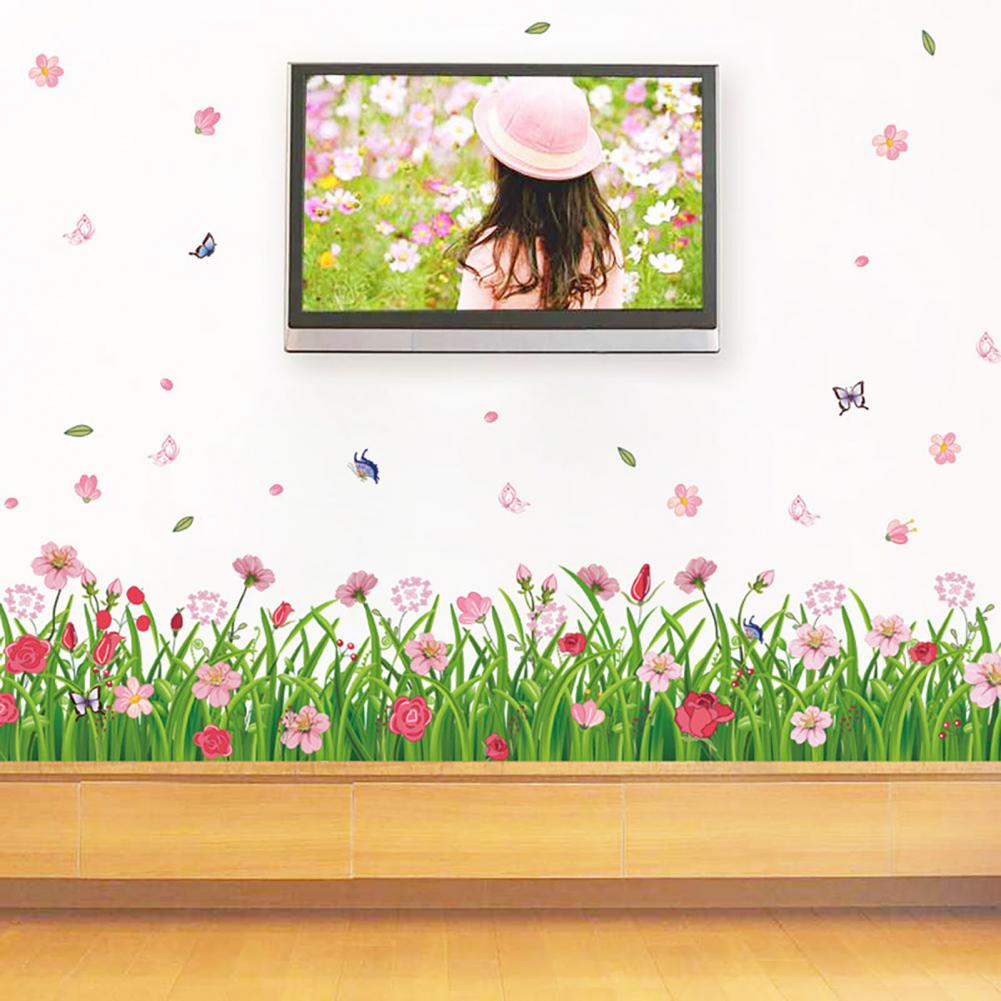 for Gifts Vivid Wall Sticker PVC Wall Stickers Flower Pattern Flower for Gifts
